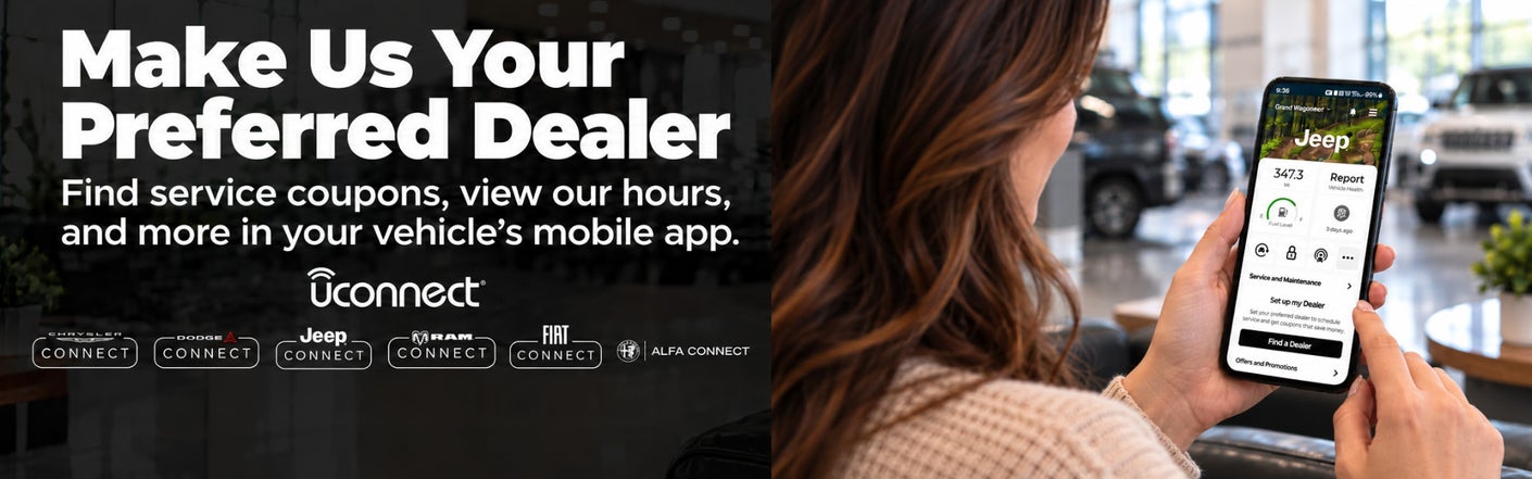 uconnect® make us your preferred dealer | McCall Motors CDJR in Ebensburg PA